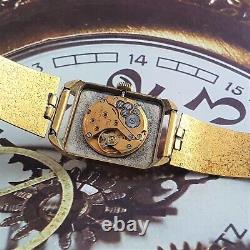 Vintage Watch USSR Luch VERY RARE Soviet WristWatch Poljot 2209 Gold Plated