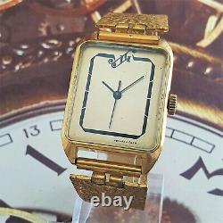 Vintage Watch USSR Luch VERY RARE Soviet WristWatch Poljot 2209 Gold Plated