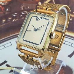 Vintage Watch USSR Luch VERY RARE Soviet WristWatch Poljot 2209 Gold Plated