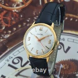 Vintage Watch USSR RAKETA 2609B 21Jewels Very Rare Soviet Wristwatch Gold Plated