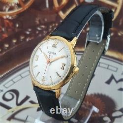 Vintage Watch USSR RAKETA 2609B 21Jewels Very Rare Soviet Wristwatch Gold Plated