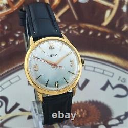 Vintage Watch USSR RAKETA 2609B 21Jewels Very Rare Soviet Wristwatch Gold Plated