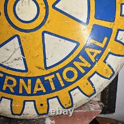 Vintage and Rare Rotary International Club Metal Sign