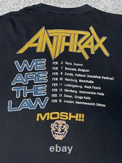 Vintage anthrax thrash metal shirt 1987 among the living tour rare European