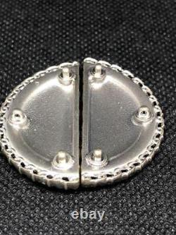 Vintage button CHANELC205 Super Rare Silver Color Metal 22mm20mm39mm4 Piece