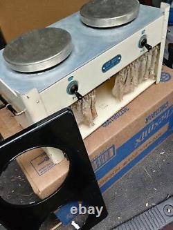 Vintage rare Fritz Dienes child's stove enameled metal good working condition