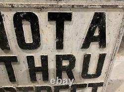 Vintage rare not a through street metal sign