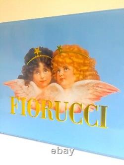 Vtg 1980's Rare Fiorucci New Wave Italian Fashion Iconic Cherubs Angels Tin Box