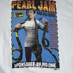 Vtg 90s 1995 Pearl Jam Bad Religion Ticket Master Boycott Tshirt Sz XL Very Rare