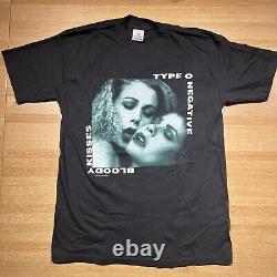 Vtg Original 1993 TYPE O NEGATIVE Bloody Kisses Double Sided T Shirt L RARE VG