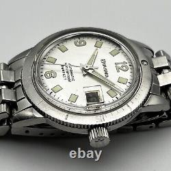 Vtg Rare Bulova 386-4 Snorkel 666 Feet Men's Automatic Dive Watch Runs Great