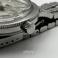 Vtg Rare Bulova 386-4 Snorkel 666 Feet Men's Automatic Dive Watch Runs Great