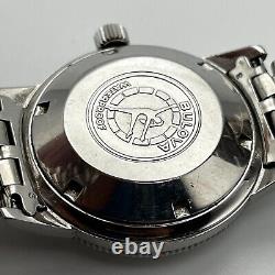 Vtg Rare Bulova 386-4 Snorkel 666 Feet Men's Automatic Dive Watch Runs Great