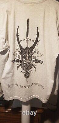 XL Rare VTG White Absu''In the Eyes of Ioldanach'' Longsleeve -Black Thra 1998