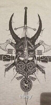 XL Rare VTG White Absu''In the Eyes of Ioldanach'' Longsleeve -Black Thra 1998