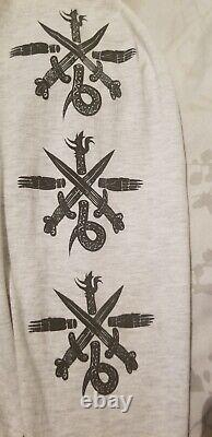 XL Rare VTG White Absu''In the Eyes of Ioldanach'' Longsleeve -Black Thra 1998